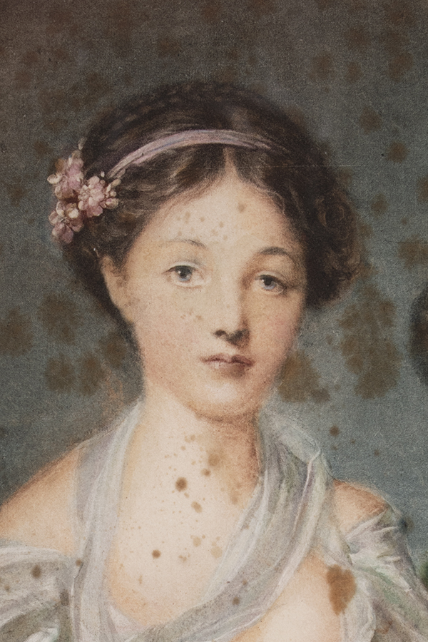 フランスアンティーク　女性の版画.jpg